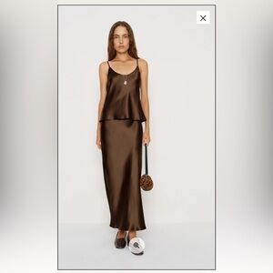 Reformation Brown Kelsey Two Piece Set Maxi skirt